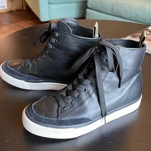 Rag & Bone Black leather high top sneakers